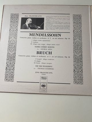 Disco vinilo Mendelssohn y Bruch