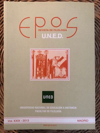 Libro UNED Epos Revista de filología