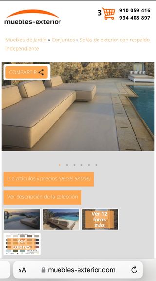 Sofas exterior viscolastico Tessini