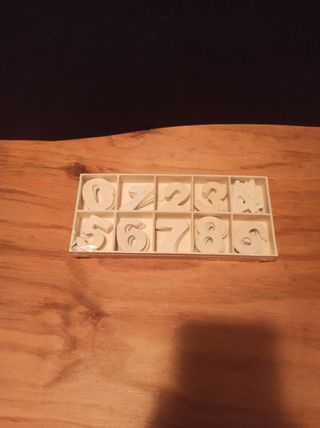 Números de madera