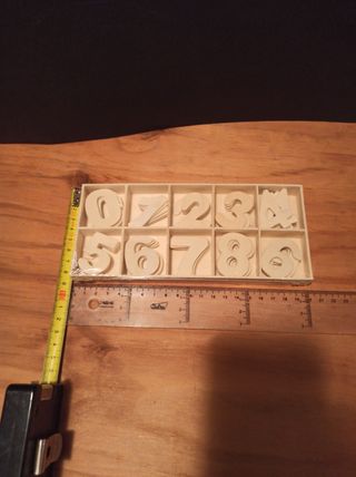 Números de madera