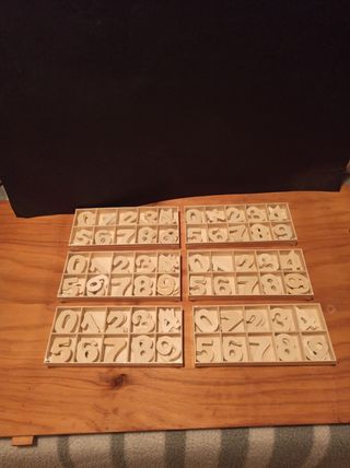 Números de madera