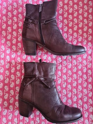 Botines marrones de piel t.41 Paula Urban