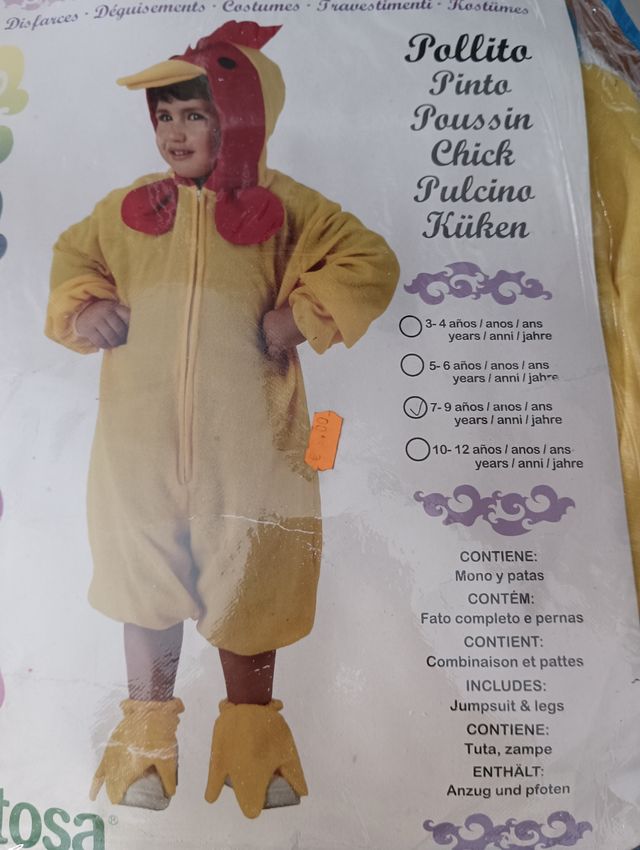 Disfraz pollo 7-9 años