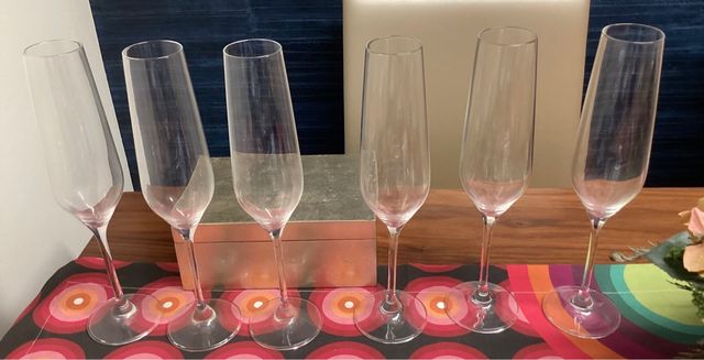 6 copas champan cava nunca usadas