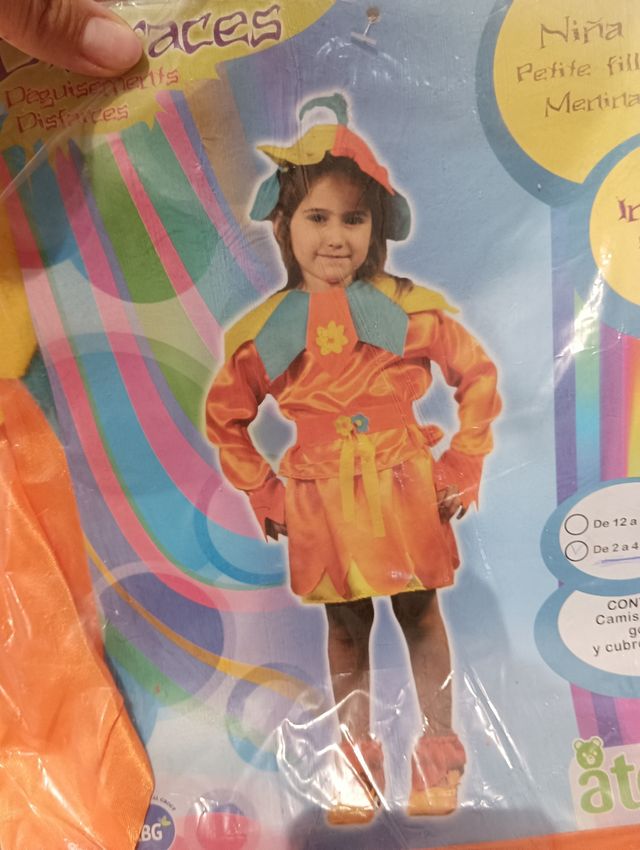 Disfraz flor 2-4 años