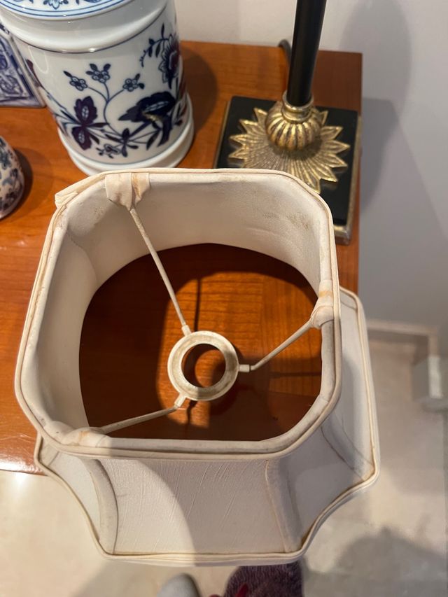 Pantalla de lampara ingles antigüa