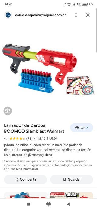 Pistola dardos BOOM CO