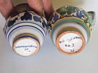 Lote de cerámica: Botijo + San Gimignano