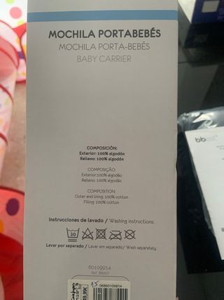 mochila portabebés SIN ESTRENAR