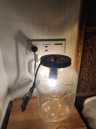 Lámpara de mesa vidrio