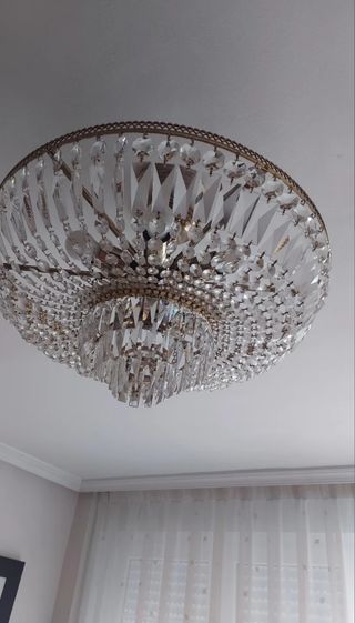 LAMPARA DE TECHO DE CRISTAL DE ROCA