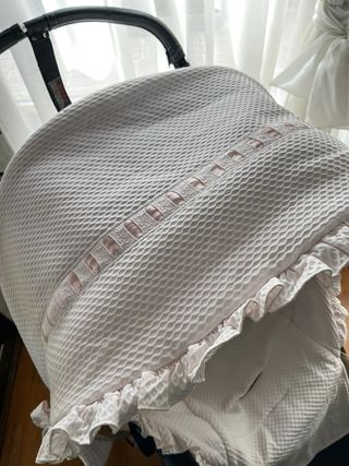 vestidura artesanal piqué para bugaboo con capota