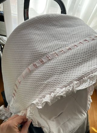 vestidura artesanal piqué para bugaboo con capota