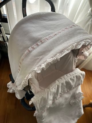 vestidura artesanal piqué para bugaboo con capota