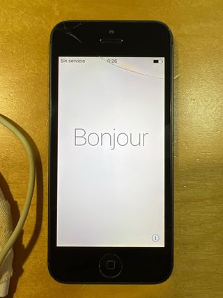 iPhone 5 16 Gb negro con 2 fundas