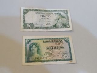 Lote de 9 billetes españoles