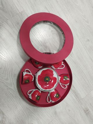 Nuevo! Set de 6 tazas y platillos de café