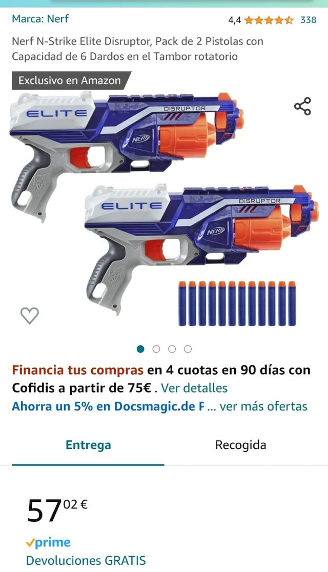 PISTOLAS NERF DISRUPTOR ELITE