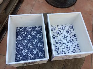 Caja de madera decorada para armario TOALLAS