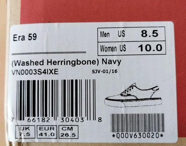 Zapatillas Vans Era 59 Azul Nuevas