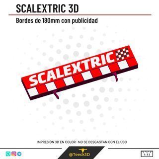 Bordes scalextric 3D  con publicidad SCALEXTRIC