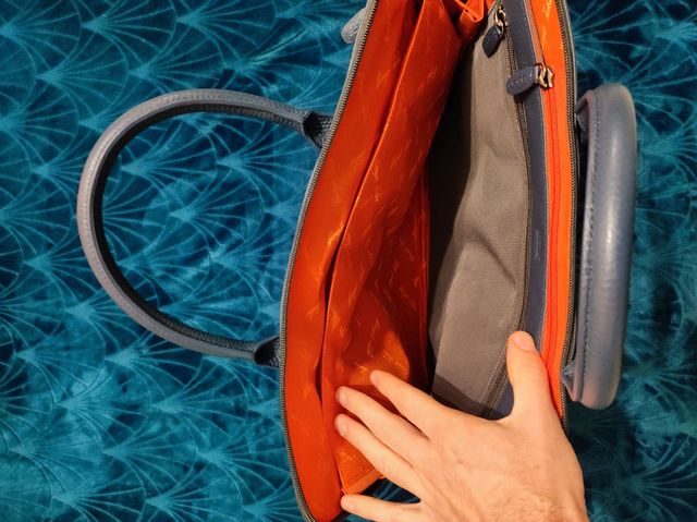 Borsa Fedon porta PC blu