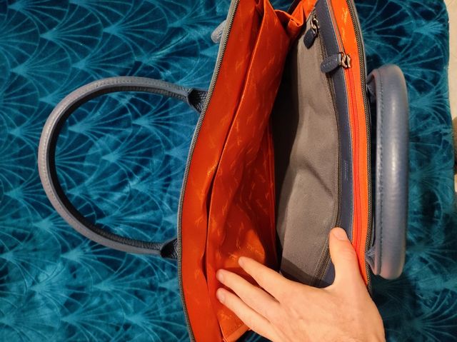 Borsa Fedon porta PC blu