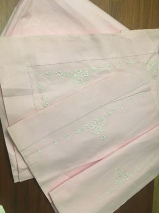 juego de sábanas Borbado a mano