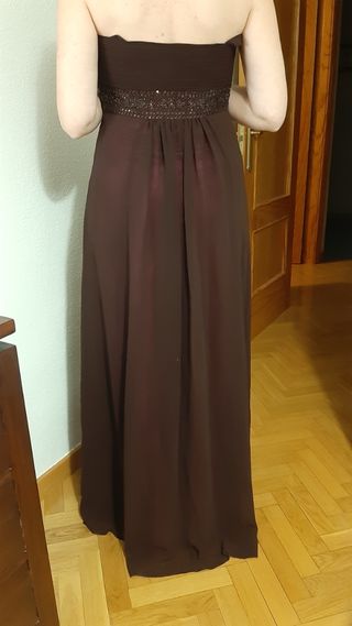 Vestido largo marrón