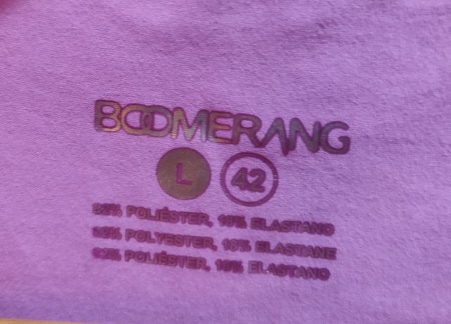 Camiseta deporte Boomerang.Talla L