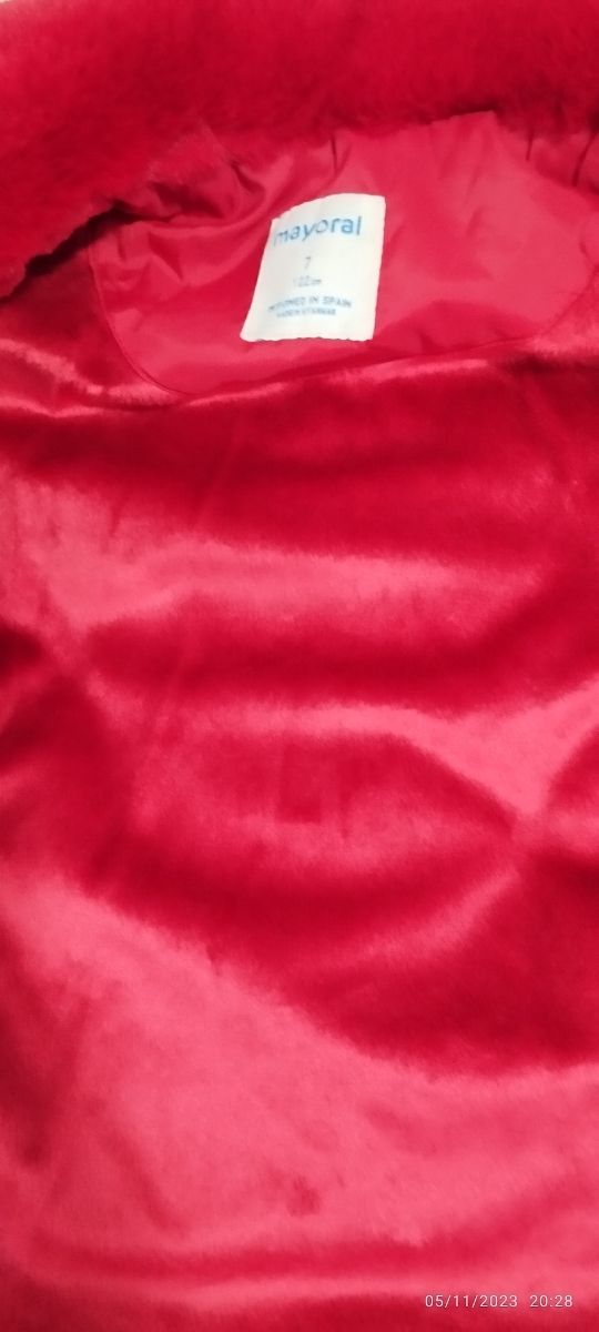 Chaqueta pelo rojo mayoral