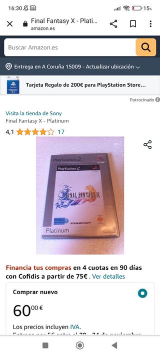 Final Fantasy X version platinum (PS2)