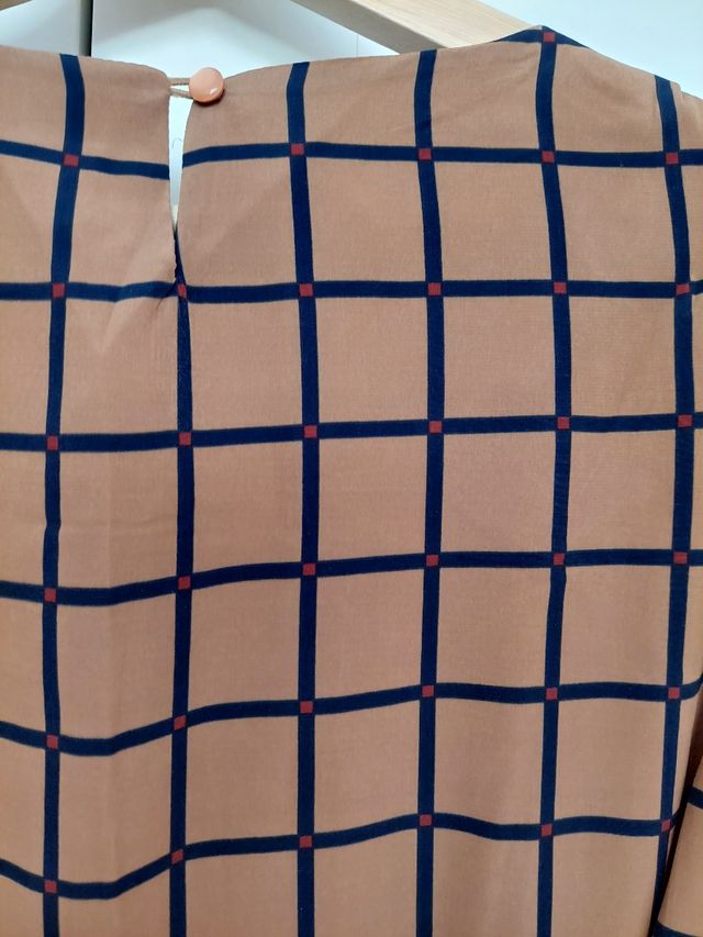 Vestido cuadros Blush