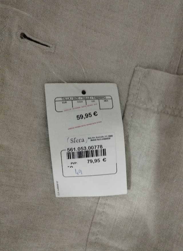 Americana Lino hombre nueva