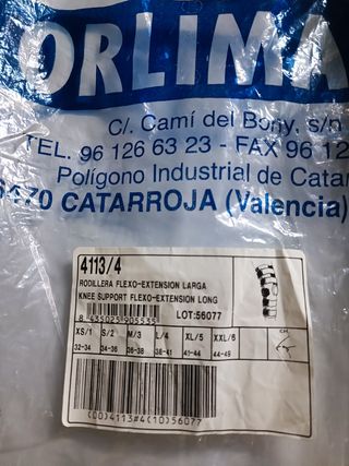 Rodillera flexo-extension larga