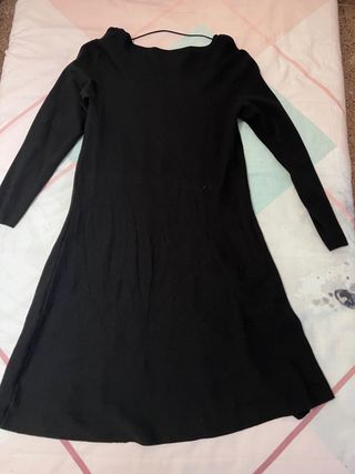 Vestido fiesta negro midi
