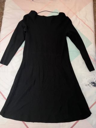 Vestido fiesta negro midi