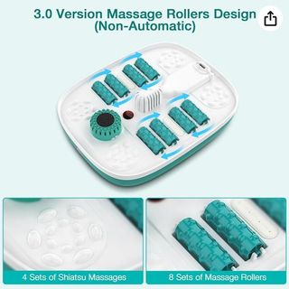 Masajeador de Pies Calentador Burbujas, Infrarrojo