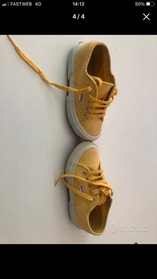 Scarpa gialla superga bambini unisex