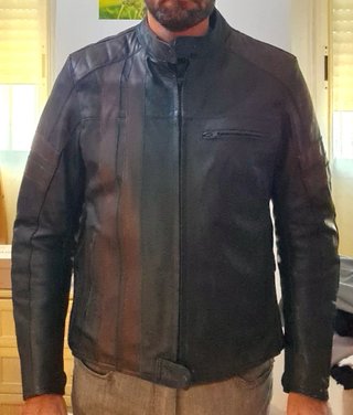 CHAQUETA CUERO MOTO