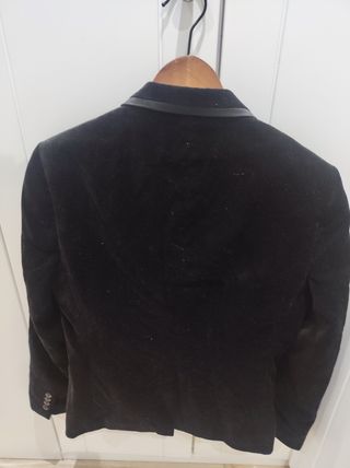 CHAQUETA AMERICANA ANTE NEGRO H&M