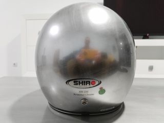 Casco Jet Shiro SH-235 Scratched Chrome