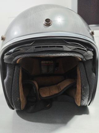 Casco Jet Shiro SH-235 Scratched Chrome