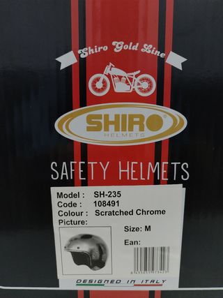 Casco Jet Shiro SH-235 Scratched Chrome