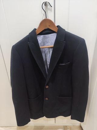 CHAQUETA AMERICANA AZUL ZARA 