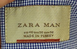 CHAQUETA AMERICANA AZUL ZARA 