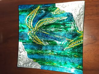 Dos bandejas / platos cristal