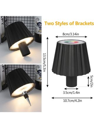 2 Lámparas recargable RGB para botellas