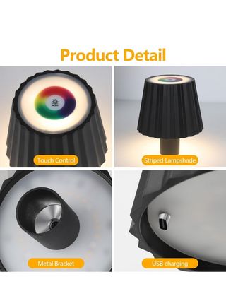 2 Lámparas recargable RGB para botellas